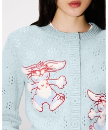 KENZO カーディガン 緑/白 キャラクター KENZO カーディガン 緑/白 キャラクター KENZO カーディガン 緑/白