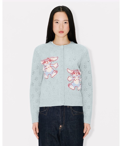 KENZO(ケンゾー)の「'KENZO Winter Holidays' エンブロイダリー カーディガン イン ウール(カーディガン/ボレロ・レディース・ブルー系その他・X-SMALL/SMALL)」の3枚目の写真