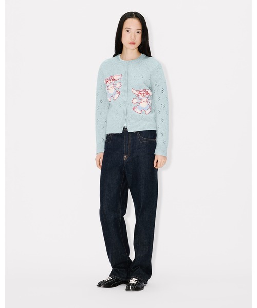 KENZO(ケンゾー)の「'KENZO Winter Holidays' エンブロイダリー カーディガン イン ウール(カーディガン/ボレロ・レディース・ブルー系その他・X-SMALL/SMALL)」の5枚目の写真