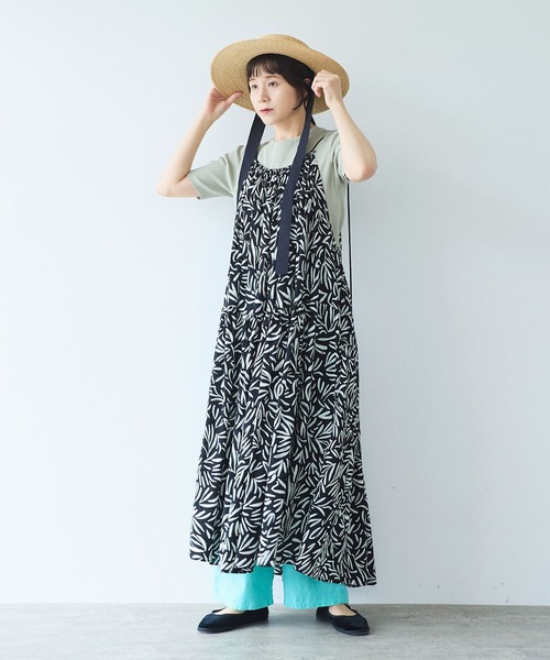 yuni(ユニ )の「Rayon/Cupra/cotton print drawstrings ワンピース(ワンピース・レディース・ブラック系その他3/ブラック系その他/ブラック系その他2・FREE)」の5枚目の写真