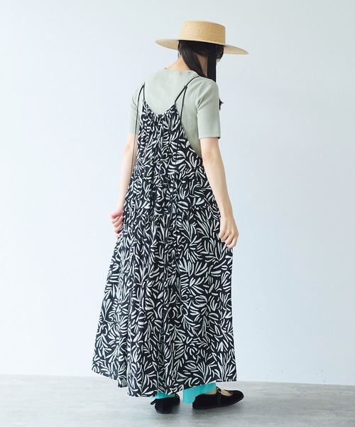 yuni(ユニ )の「Rayon/Cupra/cotton print drawstrings ワンピース(ワンピース・レディース・ブラック系その他3/ブラック系その他/ブラック系その他2・FREE)」の8枚目の写真
