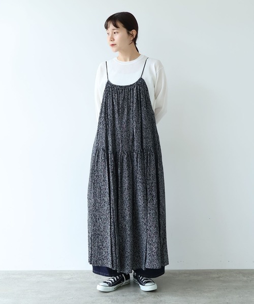 yuni(ユニ )の「Rayon/Cupra/cotton print drawstrings ワンピース(ワンピース・レディース・ブラック系その他3/ブラック系その他/ブラック系その他2・FREE)」の20枚目の写真