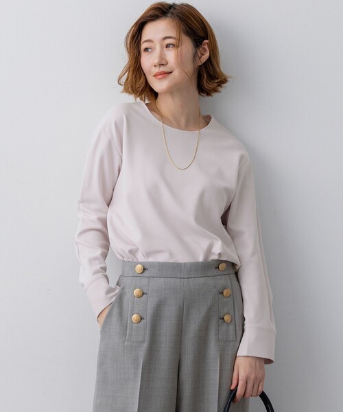 23区(ニジュウサンク)の「バックボタン TEEブラウス(シャツ/ブラウス・レディース・ネイビー系/ホワイト系/ピンク系・40/38)」の3枚目の写真