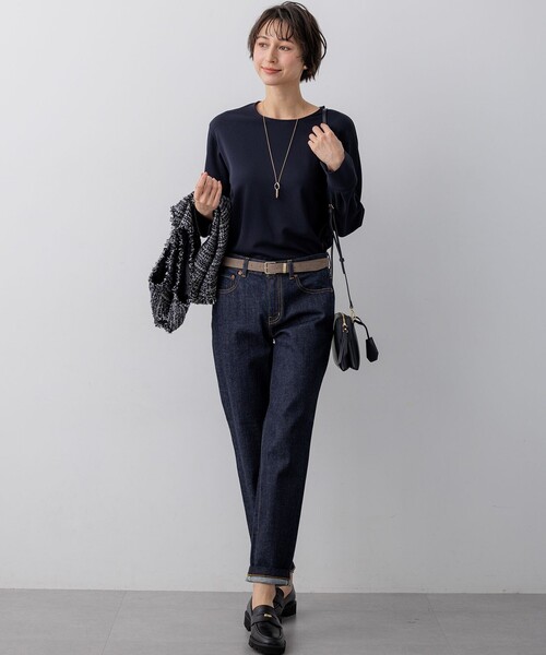 23区(ニジュウサンク)の「バックボタン TEEブラウス(シャツ/ブラウス・レディース・ネイビー系/ホワイト系/ピンク系・40/38)」の9枚目の写真