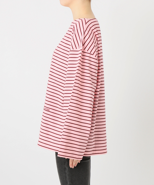 JOURNAL STANDARD relume(ジャーナルスタンダード レリューム)の「ONE DAYロゴボーダープルオーバー(Tシャツ/カットソー・レディース・ブラウン/ピンク/グリーン/グレー・FREE)」の21枚目の写真