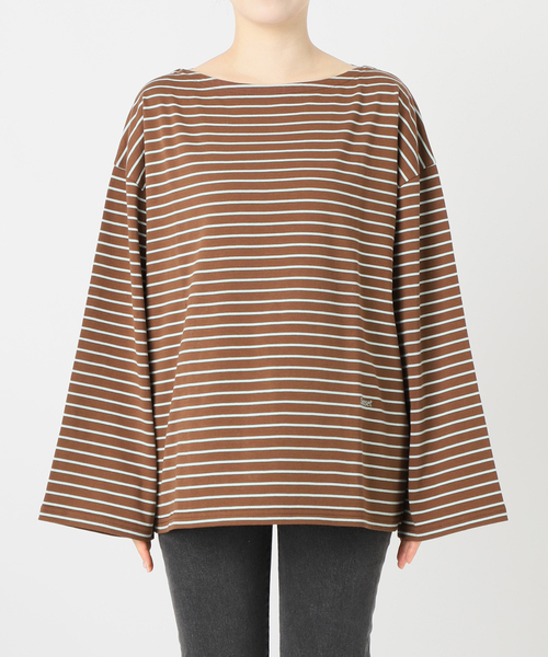 JOURNAL STANDARD relume(ジャーナルスタンダード レリューム)の「ONE DAYロゴボーダープルオーバー(Tシャツ/カットソー・レディース・ブラウン/ピンク/グリーン/グレー・FREE)」の11枚目の写真