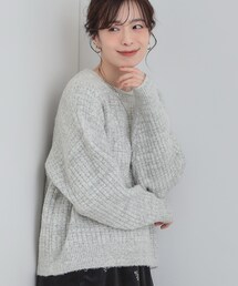 【洗濯機可】ふわふわミックスカラーニット
