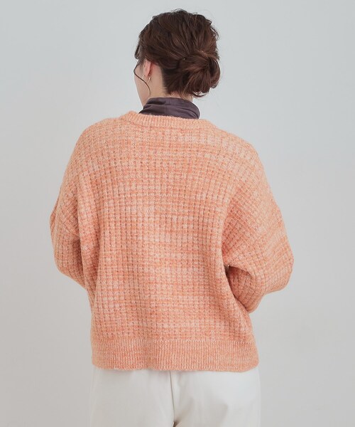 SHOO・LA・RUE（シューラルー）の「【洗濯機可】ふわふわミックスカラーニット（ニット/セーター・レディース・オレンジ/ライトグレー/ライトブルー・00）」の12枚目の写真