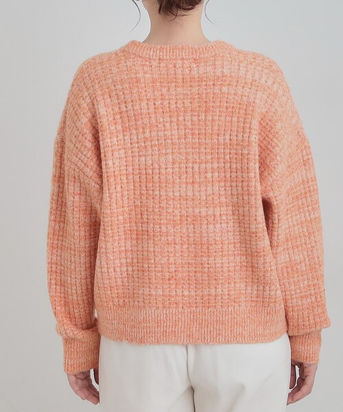 SHOO・LA・RUE（シューラルー）の「【洗濯機可】ふわふわミックスカラーニット（ニット/セーター・レディース・オレンジ/ライトグレー/ライトブルー・00）」の10枚目の写真