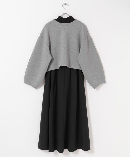 ITEMS URBANRESEARCH（アイテムズ アーバンリサーチ）の「『イージーケア』マルチWAYダンボールカーディガンワンピース（ワンピース・レディース・ブラウン/グレー・FREE）」の11枚目の写真