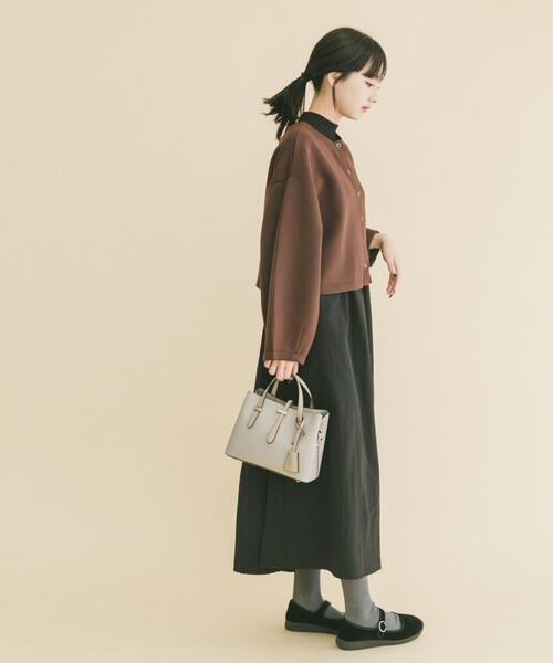 ITEMS URBANRESEARCH（アイテムズ アーバンリサーチ）の「『イージーケア』マルチWAYダンボールカーディガンワンピース（ワンピース・レディース・ブラウン/グレー・FREE）」の18枚目の写真