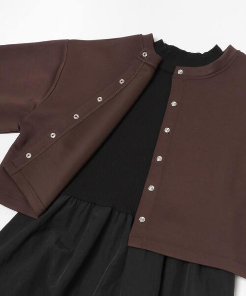 ITEMS URBANRESEARCH（アイテムズ アーバンリサーチ）の「『イージーケア』マルチWAYダンボールカーディガンワンピース（ワンピース・レディース・ブラウン/グレー・FREE）」の22枚目の写真