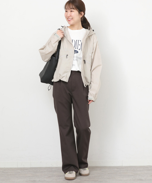 THE NORTH FACE（ザノースフェイス）の「《追加》【THE NORTH FACE】 Short Compact Jacket：ブルゾン NPW22630（マウンテンパーカー・レディース・カーキ/ブラック/アイボリー・LARGE）」の7枚目の写真