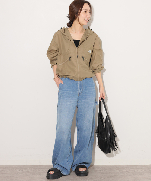 THE NORTH FACE（ザノースフェイス）の「《追加》【THE NORTH FACE】 Short Compact Jacket：ブルゾン NPW22630（マウンテンパーカー・レディース・カーキ/ブラック/アイボリー・LARGE）」の15枚目の写真