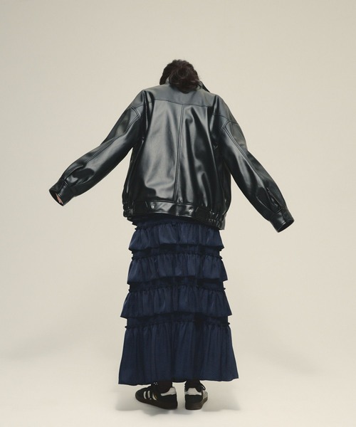 eL（エル）の「【eL】Leather Stand Blouson/636131（ブルゾン・レディース・ブラック/ブラウン・FREE）」の10枚目の写真