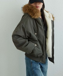 FRP（エフアールピー）の「裏ボア　温かフード付きブルゾン/ジャケットコート（ブルゾン）」