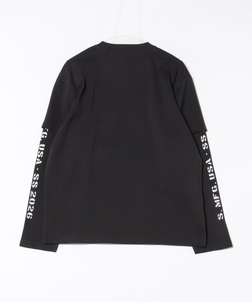 STAMPD（スタンプド）の「【STAMPD】S26 DOUBLE LAYERED LONGSLEEVE / チャコール [SLA-M4107LT]（Tシャツ/カットソー・メンズ・ブラック・M）」の2枚目の写真