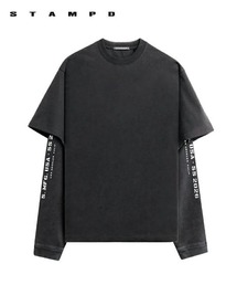 STAMPD（スタンプド）の「【STAMPD】S26 DOUBLE LAYERED LONGSLEEVE / チャコール [SLA-M4107LT]（Tシャツ/カットソー）」
