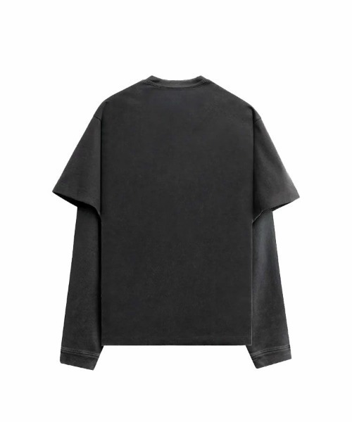 STAMPD（スタンプド）の「【STAMPD】S26 DOUBLE LAYERED LONGSLEEVE / チャコール [SLA-M4107LT]（Tシャツ/カットソー・メンズ・ブラック・M）」の6枚目の写真