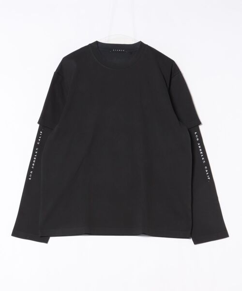 STAMPD（スタンプド）の「【STAMPD】S26 DOUBLE LAYERED LONGSLEEVE / チャコール [SLA-M4107LT]（Tシャツ/カットソー・メンズ・ブラック・M）」の8枚目の写真