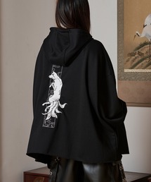 狐独（コドク）の「狐刺繍ビックジップフーディー（パーカー）」