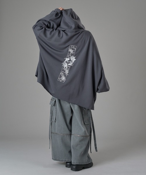 狐刺繍ビックジップフーディー（パーカー）｜狐独（コドク）の