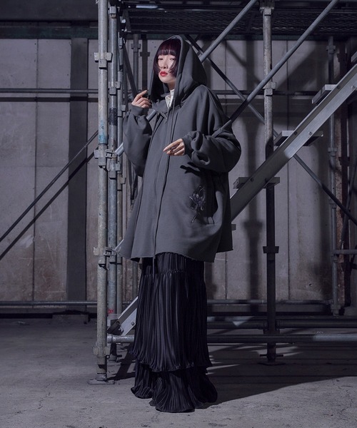 狐刺繍ビックジップフーディー（パーカー）｜狐独（コドク）の