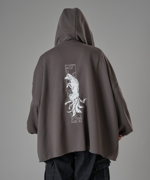 狐刺繍ビックジップフーディー（パーカー）｜狐独（コドク）の