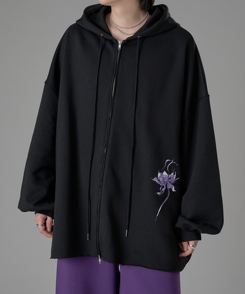 狐刺繍ビックジップフーディー（パーカー）｜狐独（コドク）の