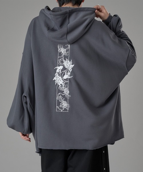 狐刺繍ビックジップフーディー（パーカー）｜狐独（コドク）の