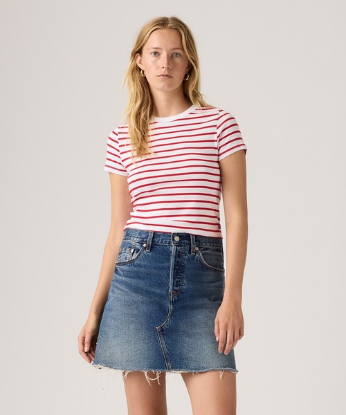 Levi's(リーバイス)の「Levi's/リーバイス エッセンシャル スポーティ Tシャツ(Tシャツ/カットソー・レディース・ホワイト・M/S/XS)」の12枚目の写真