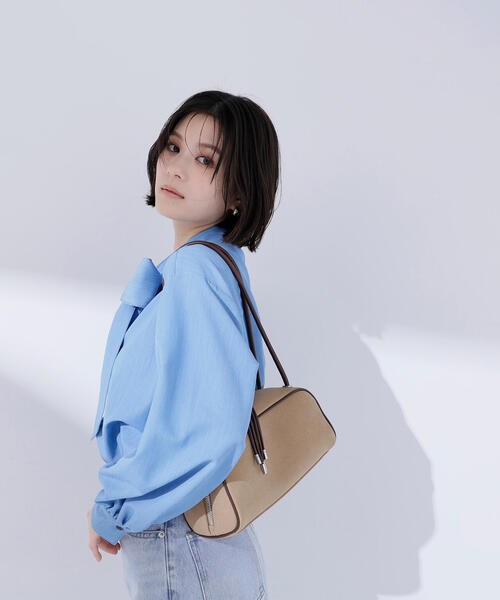 NATURAL BEAUTY BASIC（ナチュラルビューティーベーシック）の「◇シャンブレーボウタイブラウス（シャツ/ブラウス・レディース・ブルー/ネイビー・FREE）」の10枚目の写真