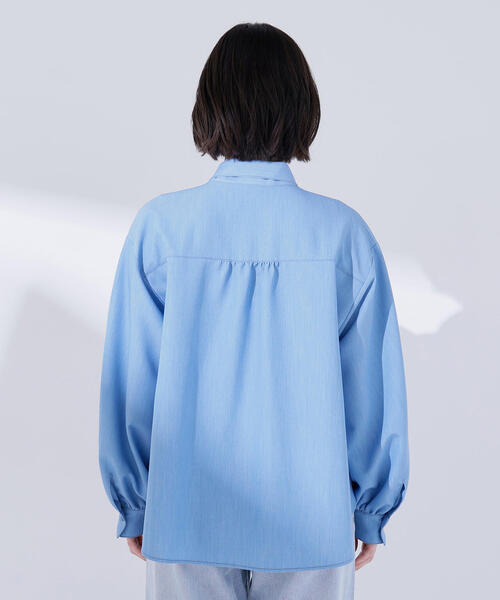 NATURAL BEAUTY BASIC（ナチュラルビューティーベーシック）の「◇シャンブレーボウタイブラウス（シャツ/ブラウス・レディース・ブルー/ネイビー・FREE）」の17枚目の写真