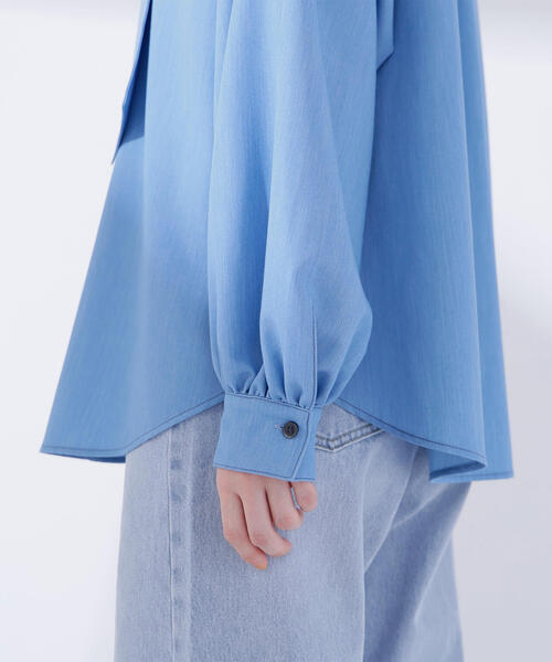 NATURAL BEAUTY BASIC（ナチュラルビューティーベーシック）の「◇シャンブレーボウタイブラウス（シャツ/ブラウス・レディース・ブルー/ネイビー・FREE）」の20枚目の写真