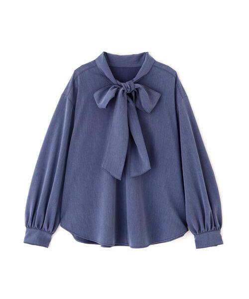 NATURAL BEAUTY BASIC（ナチュラルビューティーベーシック）の「◇シャンブレーボウタイブラウス（シャツ/ブラウス・レディース・ブルー/ネイビー・FREE）」の22枚目の写真