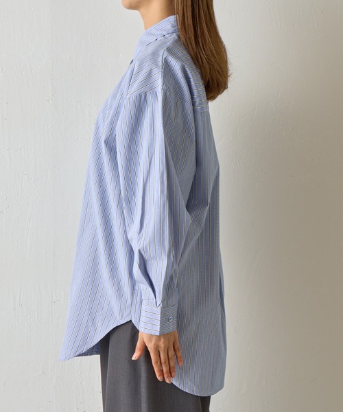 COLONY 2139（コロニートゥーワンスリーナイン）の「ストライプBIGシャツ（シャツ/ブラウス・レディース・ブルー/ピンク・FREE）」の5枚目の写真