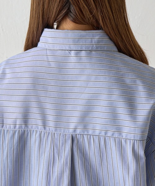 COLONY 2139（コロニートゥーワンスリーナイン）の「ストライプBIGシャツ（シャツ/ブラウス・レディース・ブルー/ピンク・FREE）」の7枚目の写真