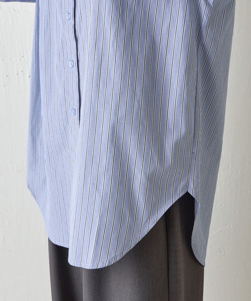 COLONY 2139（コロニートゥーワンスリーナイン）の「ストライプBIGシャツ（シャツ/ブラウス・レディース・ブルー/ピンク・FREE）」の13枚目の写真