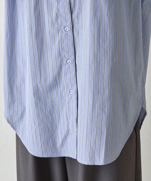 COLONY 2139（コロニートゥーワンスリーナイン）の「ストライプBIGシャツ（シャツ/ブラウス・レディース・ブルー/ピンク・FREE）」の12枚目の写真