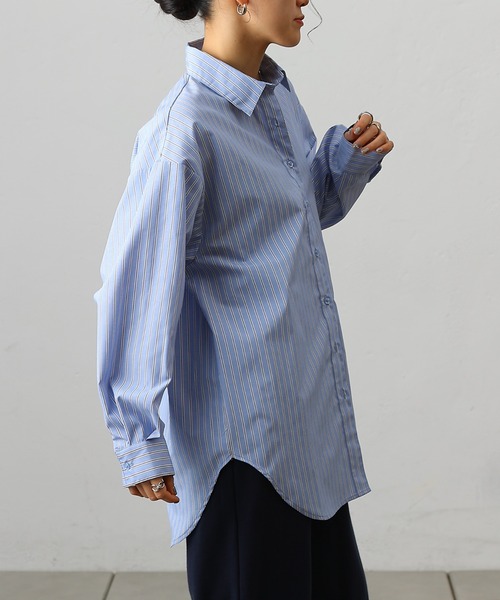 COLONY 2139（コロニートゥーワンスリーナイン）の「ストライプBIGシャツ（シャツ/ブラウス・レディース・ブルー/ピンク・FREE）」の20枚目の写真
