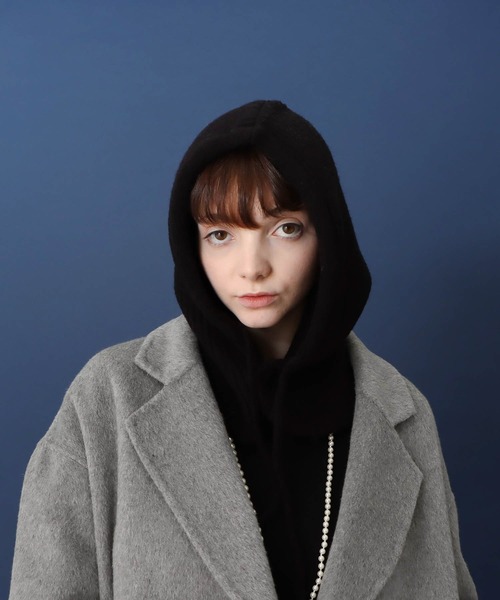 Three Four Time（ｽﾘｰﾌｫｰﾀｲﾑ）の「プレーンニットバラクラバ（ニットキャップ/ビーニー・レディース・ブルー/ブラック・FREE）」の3枚目の写真