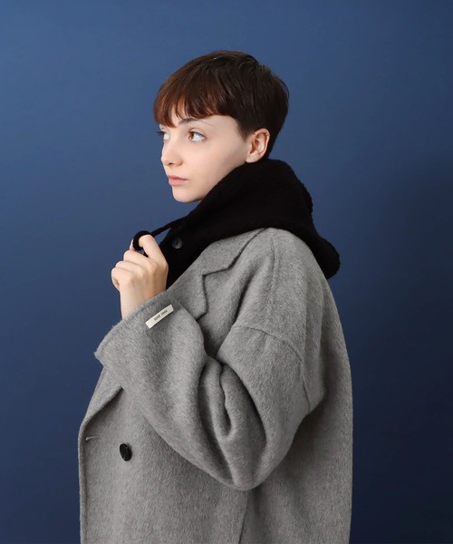 Three Four Time（ｽﾘｰﾌｫｰﾀｲﾑ）の「プレーンニットバラクラバ（ニットキャップ/ビーニー・レディース・ブルー/ブラック・FREE）」の5枚目の写真