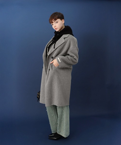 Three Four Time（ｽﾘｰﾌｫｰﾀｲﾑ）の「プレーンニットバラクラバ（ニットキャップ/ビーニー・レディース・ブルー/ブラック・FREE）」の7枚目の写真