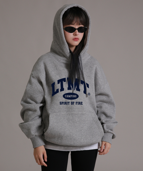 LIKE THE MOST(ライクザモースト)の「ソフトLTMTオーバーフードパーカー(メランジ)(パーカー・レディース・その他/ライトグレー・L/M/S/XL/LARGE/MEDIUM/SMALL)」の3枚目の写真