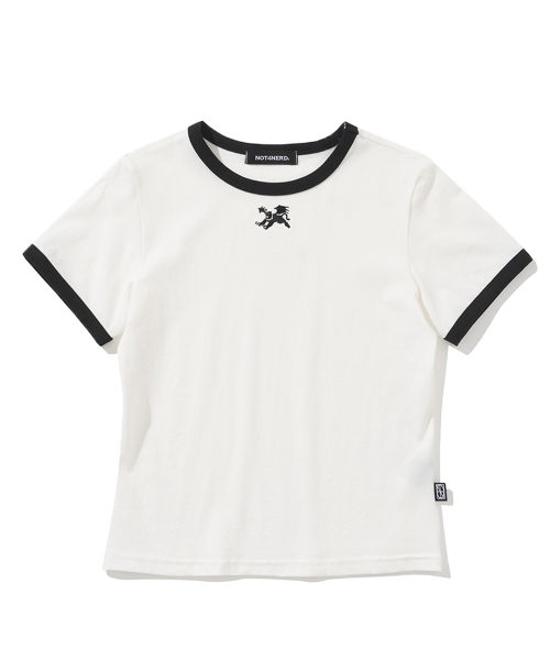 NOT4NERD(ノットフォーナード)の「W 小さな空飛ぶ角のある虎のリンガー T シャツ - アイボリー(Tシャツ/カットソー・レディース・その他・FREE)」の2枚目の写真