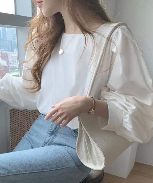 SallyLunn(サリーラン)の「スクエアネックブラウス(シャツ/ブラウス・レディース・ブルー/ホワイト・MEDIUM/LARGE)」の5枚目の写真