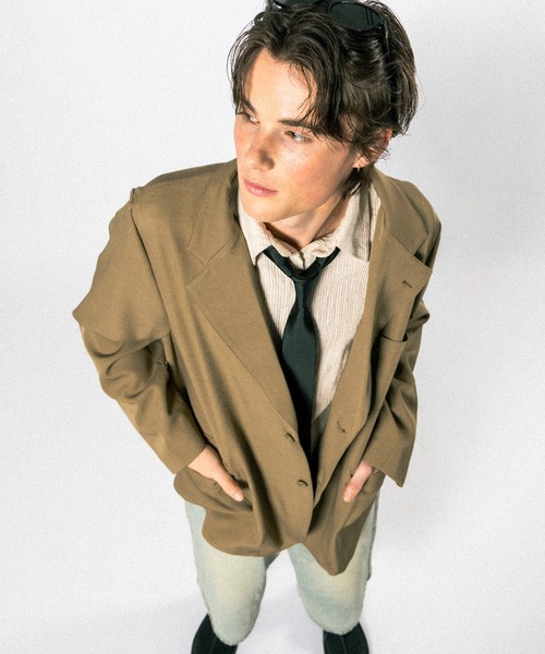 Elanque(エランク)の「tailored jacket / テーラードジャケット(テーラードジャケット・メンズ・グレー/ブラウン・MEDIUM/LARGE)」の11枚目の写真