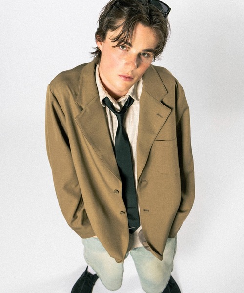 Elanque(エランク)の「tailored jacket / テーラードジャケット(テーラードジャケット・メンズ・グレー/ブラウン・MEDIUM/LARGE)」の10枚目の写真