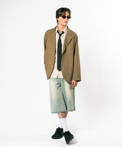 【Elanque】　テーラードジャケット　グレー Elanque（エランク）の「tailored jacket / テーラードジャケット