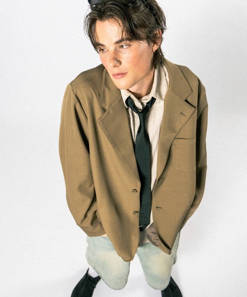 【Elanque】　テーラードジャケット　グレー Elanque（エランク）の「tailored jacket / テーラードジャケット